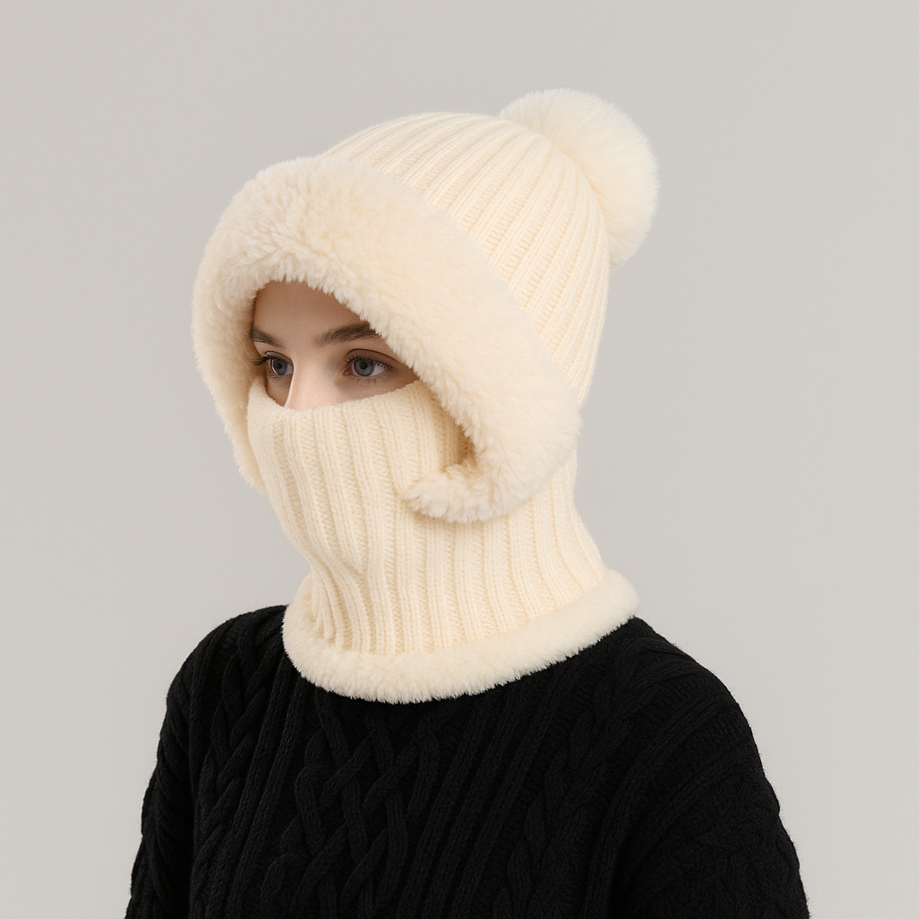 Bonnet 2-en-1 Cache-Cou Intégré