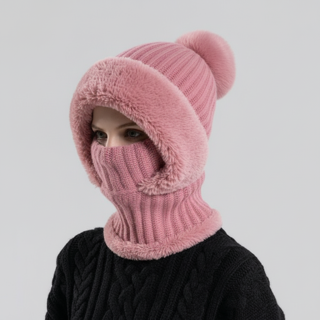 Bonnet 2-en-1 Cache-Cou Intégré